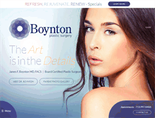 Tablet Screenshot of boyntonplasticsurgery.com